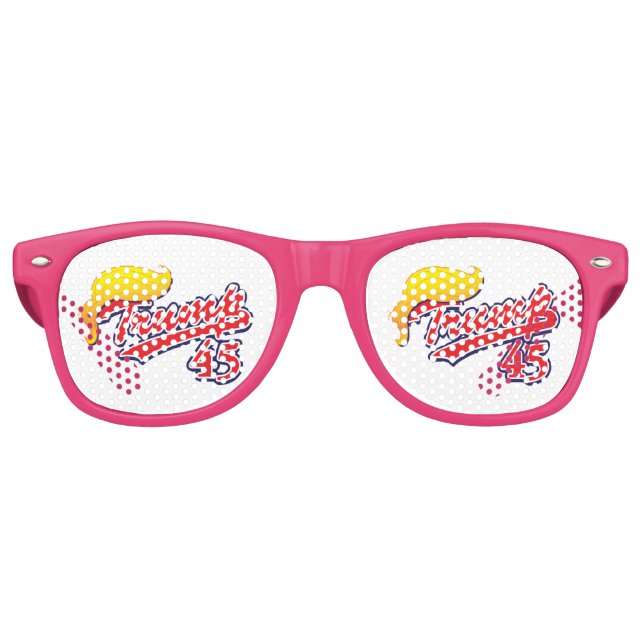 Trump-45-mit-Hair Sonnenbrille (Vorderseite)