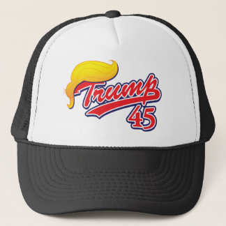Trump-45-mit-Hair Truckerkappe