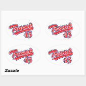 Trump 45! ovaler aufkleber (Blatt)