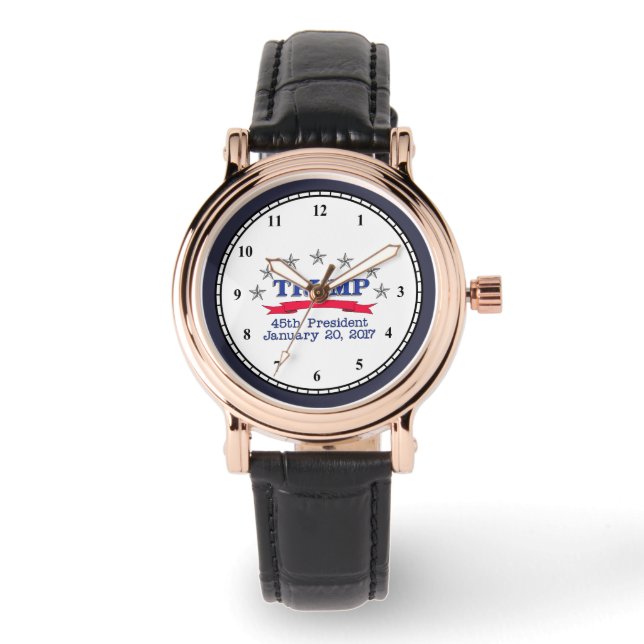 Trump 45. Präsident Armbanduhr (Vorderseite)