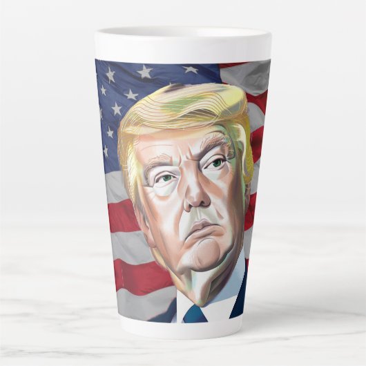 Trump 45. Präsident der USA - Geschenk Milchtasse (Vorderseite)
