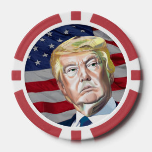 Trump 45. Präsident der USA - Geschenk Pokerchips