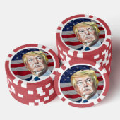 Trump 45. Präsident der USA - Geschenk Pokerchips (Stapel)