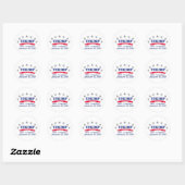 Trump 45. Präsident Runder Aufkleber (Blatt)