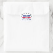 Trump 45. Präsident Runder Aufkleber (Tasche)