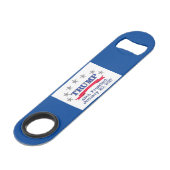 Trump 45. Präsident Speed Flaschenöffner (Vorderseite Schrägansicht)