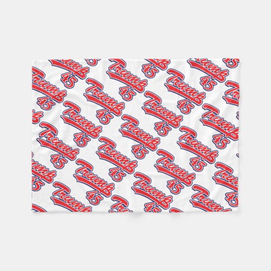 Trump-45-RED Fleecedecke (Vorderseite (Horizontal))