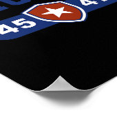 Trump 45 und Trump 47 American Great Poster (Ecke)