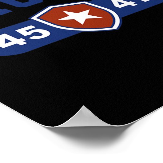 Trump 45 und Trump 47 American Great Poster (Ecke)