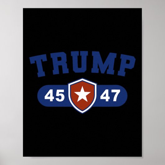 Trump 45 und Trump 47 American Great Poster (Vorne)