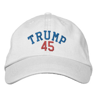 TRUMP 45 WHITE CAP BESTICKTE BASEBALLKAPPE