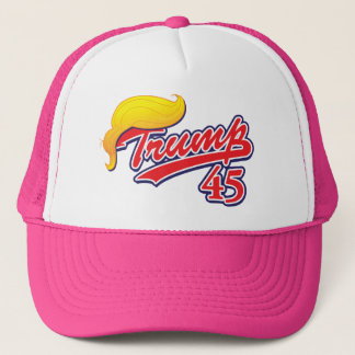 Trump-45-with-Hair Truckerkappe