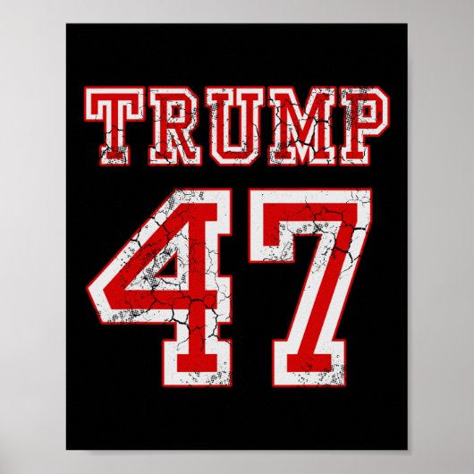 Trump 47 2024 Wahl Republikanische konservative Mä Poster (Vorne)