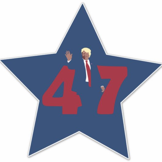 Trump 47 aufkleber (Vorderseite)