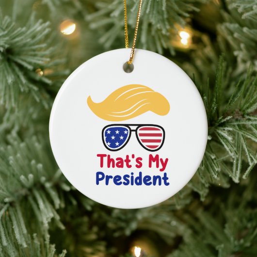 Trump 47 - Das ist mein Präsident Keramik Ornament (Baum)
