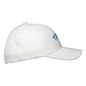 TRUMP 47 FLEXFIT WOOL CAP - WEISS BESTICKTE BASEBALLKAPPE (Rechts)