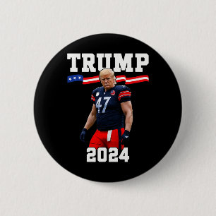 Trump 47 Football Jersey 2024 US-Flagge Trump Vanc Button