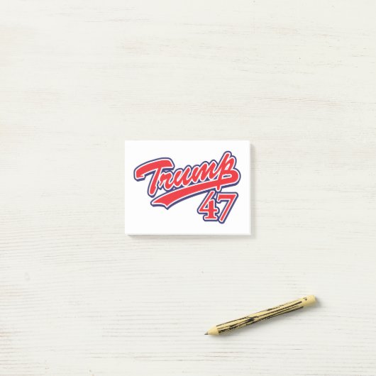 Trump-47 Post-it Klebezettel (Auf Schreibtisch)