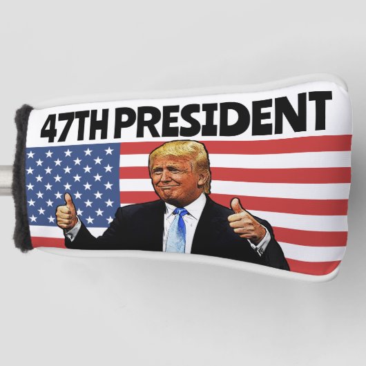 TRUMP 47. PRÄSIDENT 2024 GOLFKOPFDECKER GOLF HEADCOVER (Vorderseite)