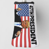 TRUMP 47. PRÄSIDENT 2024 GOLFKOPFDECKER GOLF HEADCOVER (Rotieren 90)