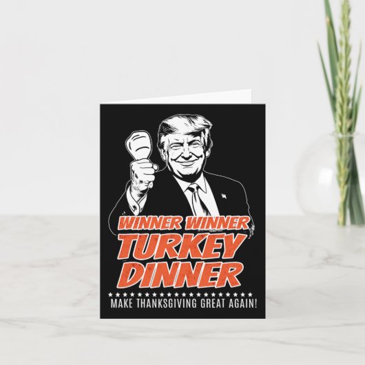 Trump 47. Präsident Erntedank Gewinner Türkei Di Karte (Vorderseite)