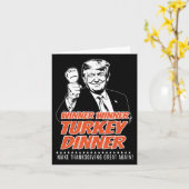 Trump 47. Präsident Erntedank Gewinner Türkei Di Karte (Gelbe Blume)