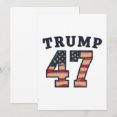 Trump 47 Proud Maga American Inauguration Day Einladung (Vorne/Hinten)