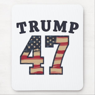 Trump 47 Proud Maga American Inauguration Day Mousepad