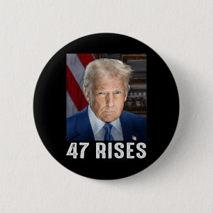 Trump 47 steigt Inaugurationsfoto von Donald Trump Button