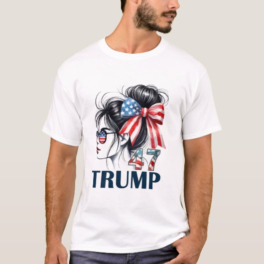 Trump 47 Trump 2024 Election T-Shirt (Vorderseite)