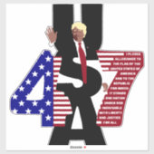 Trump 47 USA Aufkleber (Blatt)