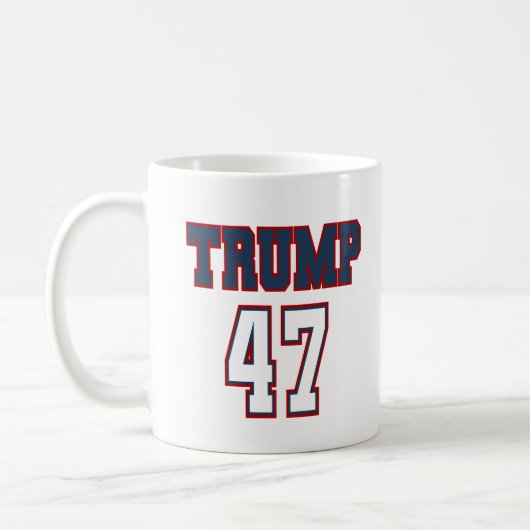 Trump 47 Wahlkampf-Tasse Kaffeetasse (Links)