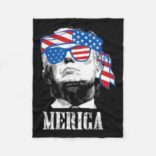 Trump 4. Juli US-amerikanische Flagge Männer Funny Fleecedecke