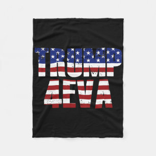 Trump 4eva Lustiges Trump Meme Vintage Amerikanisc Fleecedecke