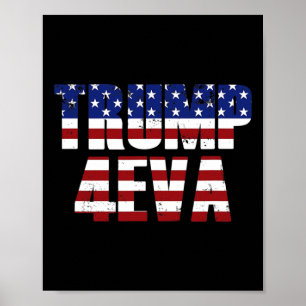 Trump 4eva Lustiges Trump Meme Vintage Amerikanisc Poster