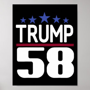 Trump 58 Präsident-Shirt, Trump Dritter Präsident Poster