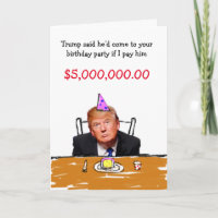 Trump $ 5.000.000 Geburtstag