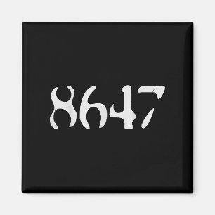 Trump 8647 Retro Black Anti Funny Liberal Präsiden Magnet