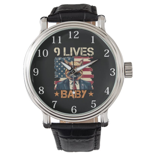 Trump 9 Lives Baby Armbanduhr (Vorderseite)