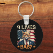 Trump 9 Lives Baby Schlüsselanhänger (Vorderseite)