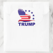 Trump-Adler Ovaler Aufkleber (Tasche)