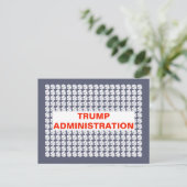 Trump Administration $$$$$ Dollar Signs Postkarte (Stehend Vorderseite)