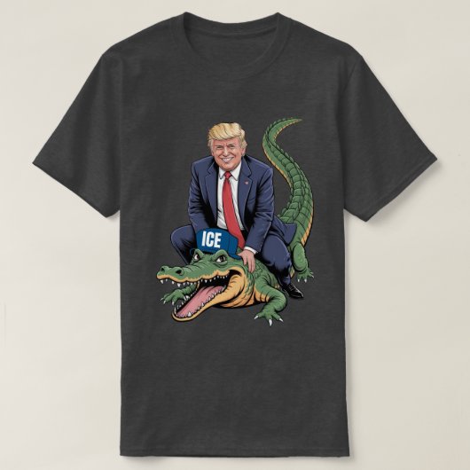 Trump Alligator ICE T-Shirt (Design vorne)