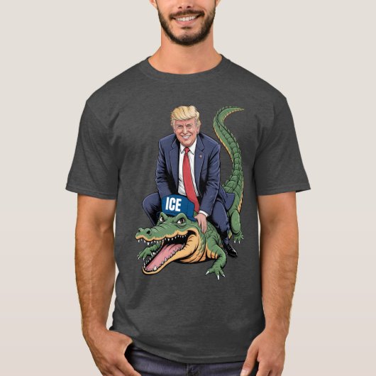 Trump Alligator ICE T-Shirt (Vorderseite)