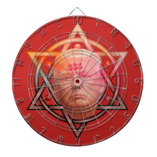 Trump als Christ gegen Pentagramm Personalisiert Dartscheibe