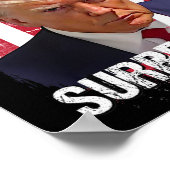 Trump als Flagge 2024 Poster (Ecke)