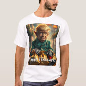 Trump als heiterer Weihnachtself T-Shirt (Vorderseite)