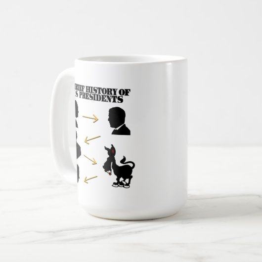Trump als Jackass: Eine kurze Geschichte der US-Pr Kaffeetasse (Vorderseite Links)