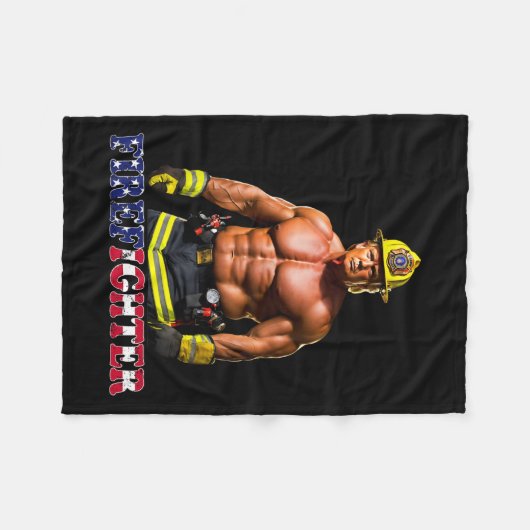 Trump als Kämpfer Trump 2024 Fleecedecke (Vorderseite (Horizontal))