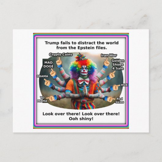 Trump als Shiva als Zerstörer Postkarte (Vorderseite)
